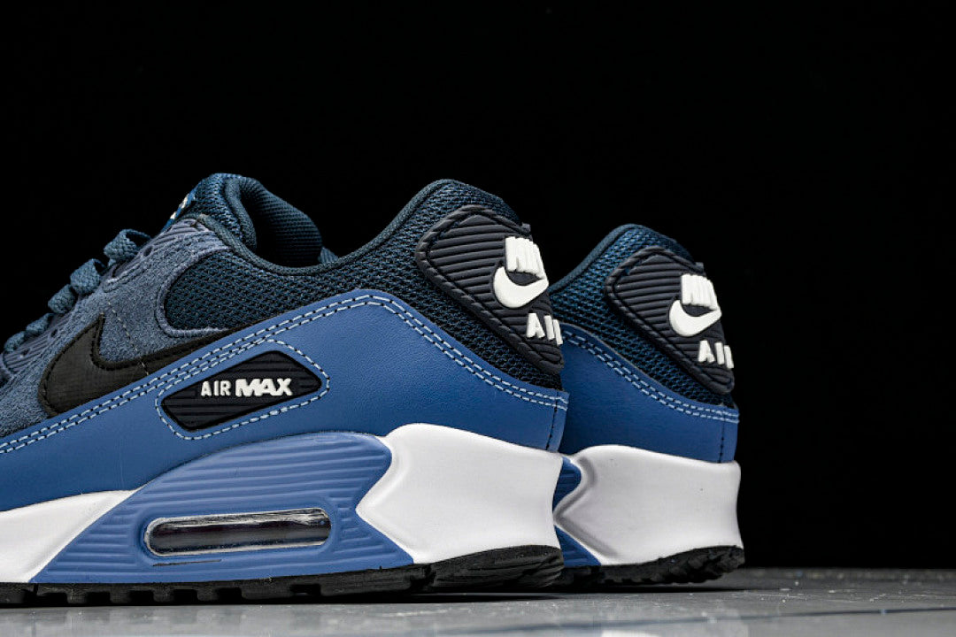 AIR MAX 90 TRENDY COUPLE LOW TOP AIR CUSHIONED CASUAL WHITE/BLACK/NAVY BLUE