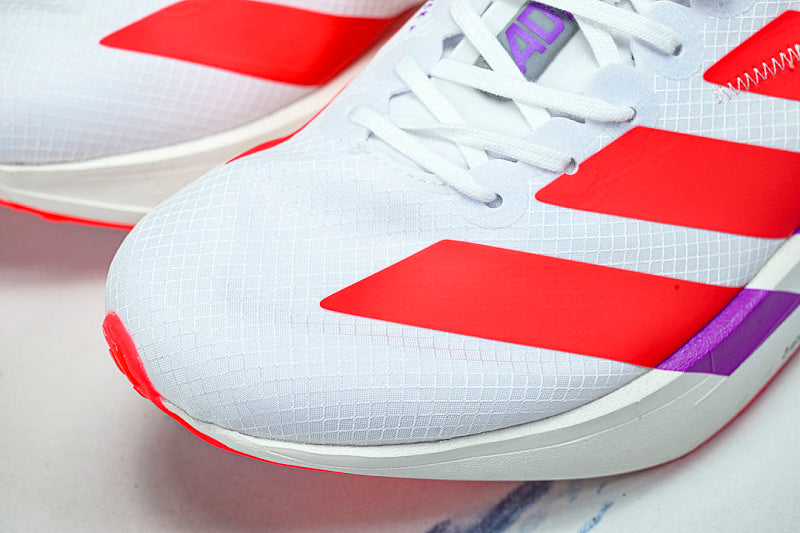 KZ9020 ADIZERO ADIOS PRO 4 FOOTWEAR WHITE/LUCID RED/SHOCK PURPLE