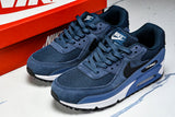AIR MAX 90 TRENDY COUPLE LOW TOP AIR CUSHIONED CASUAL WHITE/BLACK/NAVY BLUE
