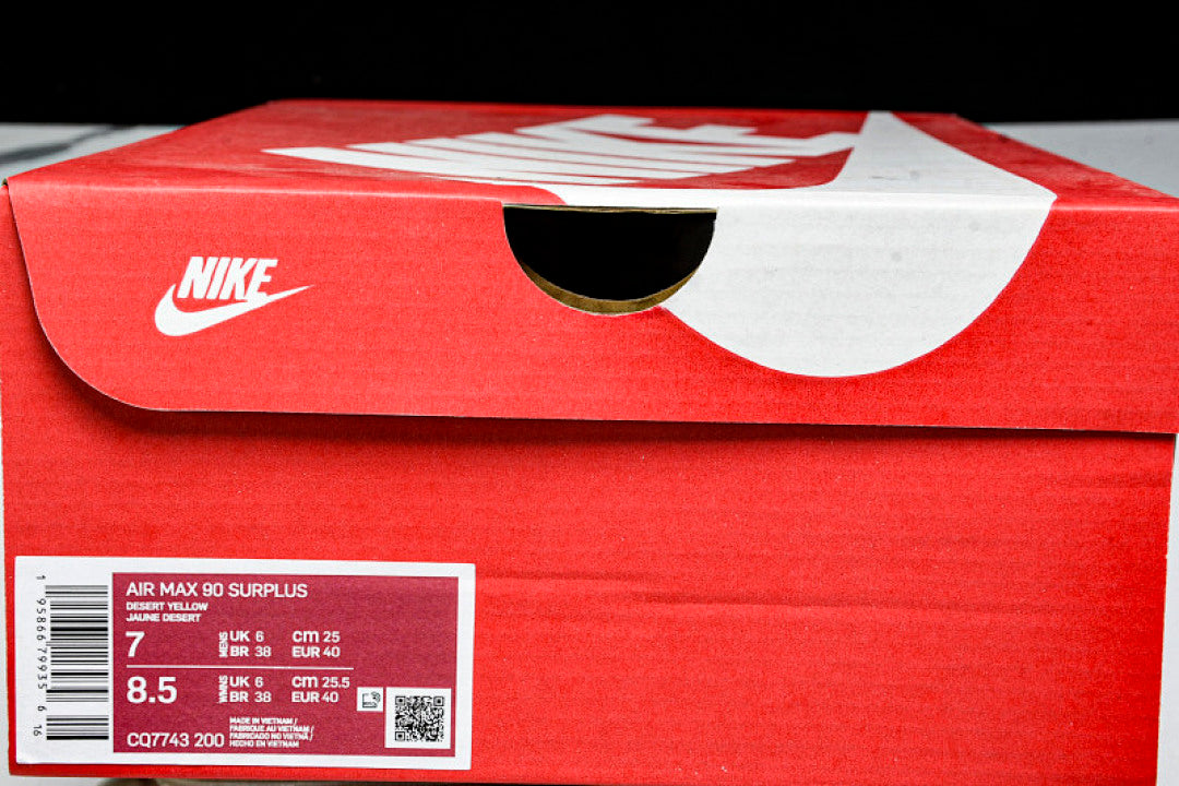 CQ7743-200 AIR MAX 90 TRENDY COUPLE LOW TOP AIR CUSHIONED CASUAL LIGHT WHEAT/BROWN/KHAKI