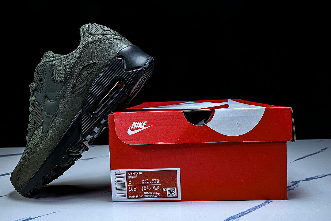 HQ3828-200 AIR MAX 90 RETRO AIR CUSHIONED RUNNING SHOES ARMY GREEN/MATCHA GREEN
