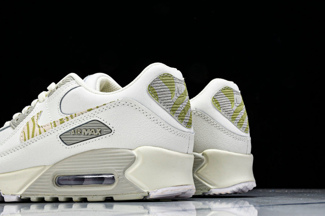 AJ1285-018 AIR MAX 90 TRENDY COUPLE LOW TOP AIR CUSHIONED CASUAL WHITE/LIGHT GRAY/BEIGE
