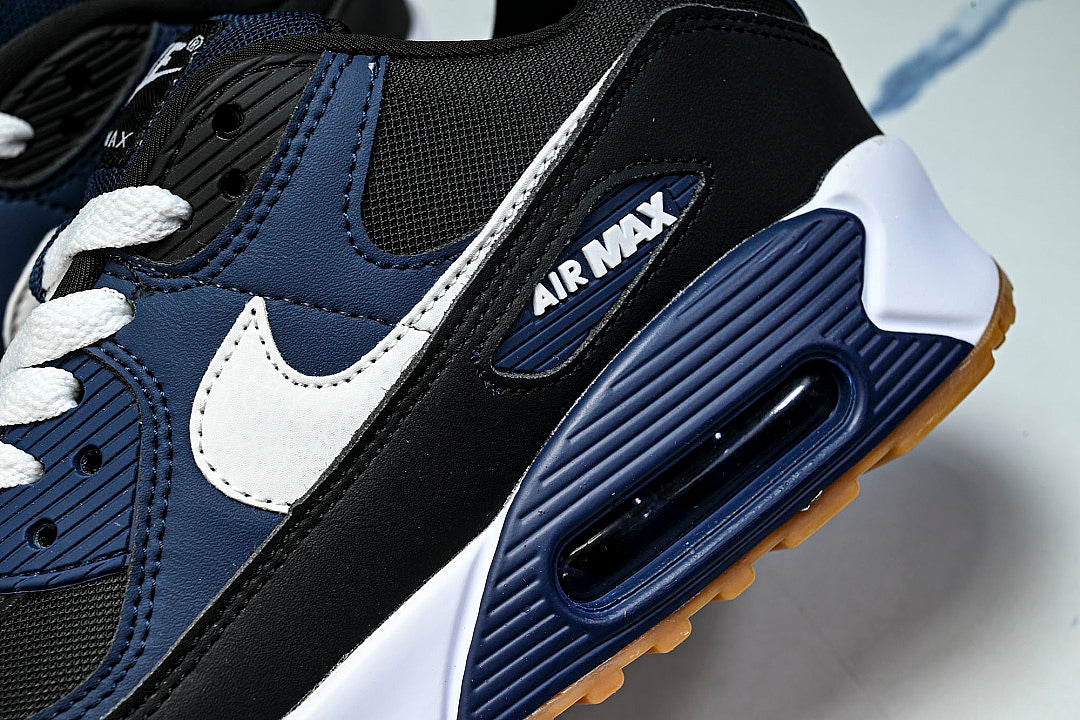 FB9658-400 AIR MAX 90 MIDNIGHT NAVY/BLACK/GUM MEDIUM BROWN/WHITE
