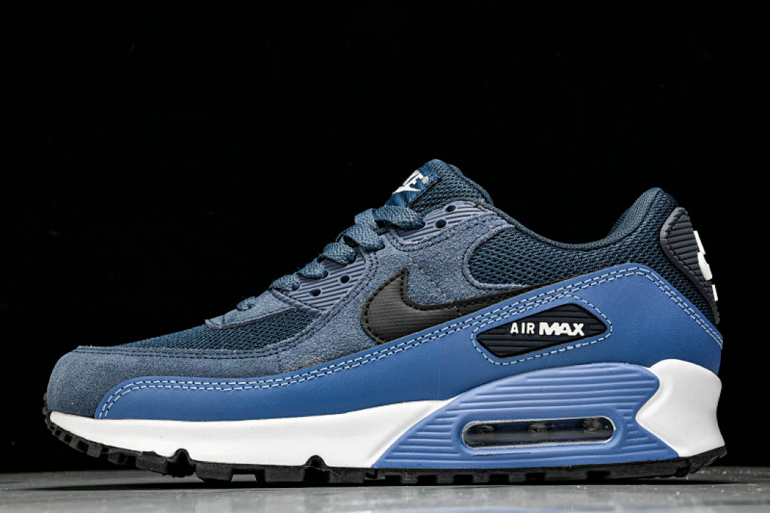 AIR MAX 90 TRENDY COUPLE LOW TOP AIR CUSHIONED CASUAL WHITE/BLACK/NAVY BLUE