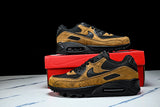 IQ0283-281 AIR MAX 90 RETRO AIR CUSHIONED RUNNING SHOES COFFEE/BLACK