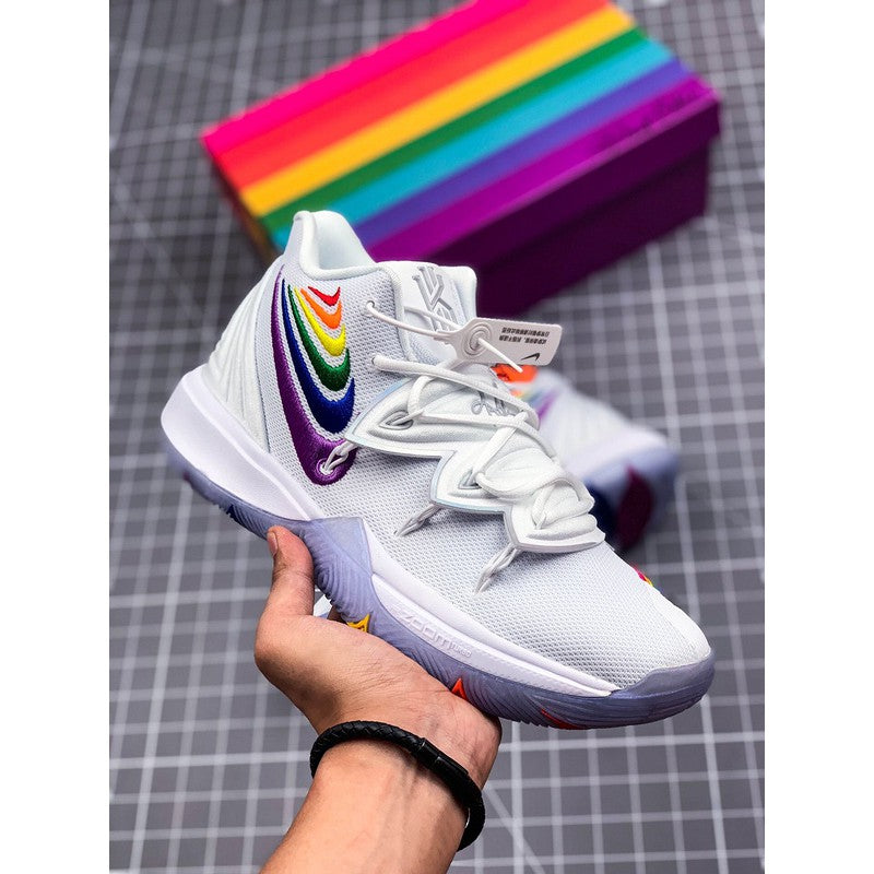 Nike Kyrie 5 rainbow white off