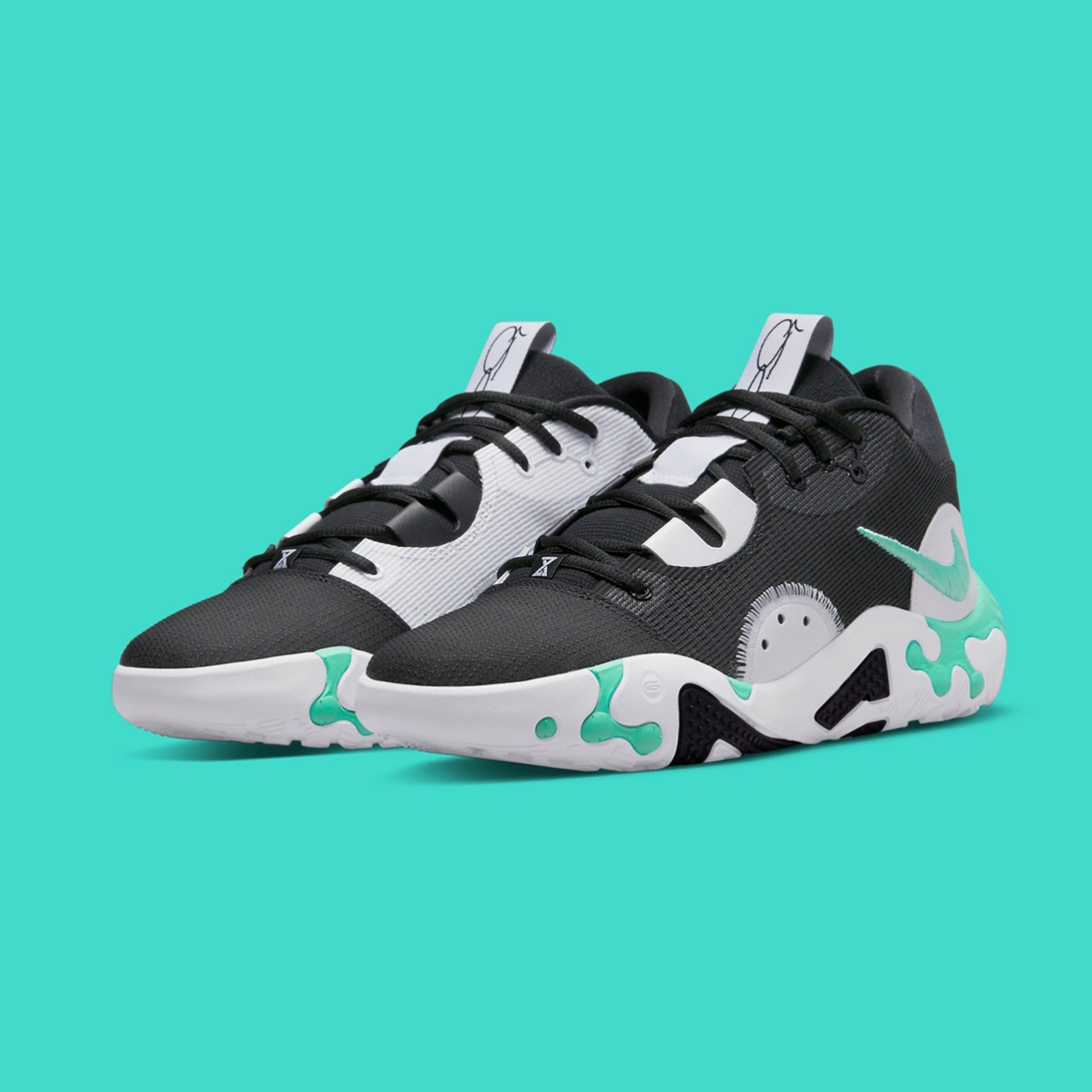 Nike PG6 Black and mint green shoes