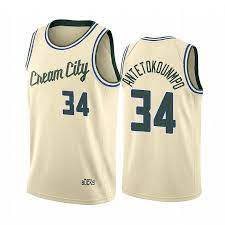 Milwaukee bucks 34 antetokounmpo white  jersey