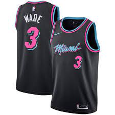 Miami heat black 3 wade jersey