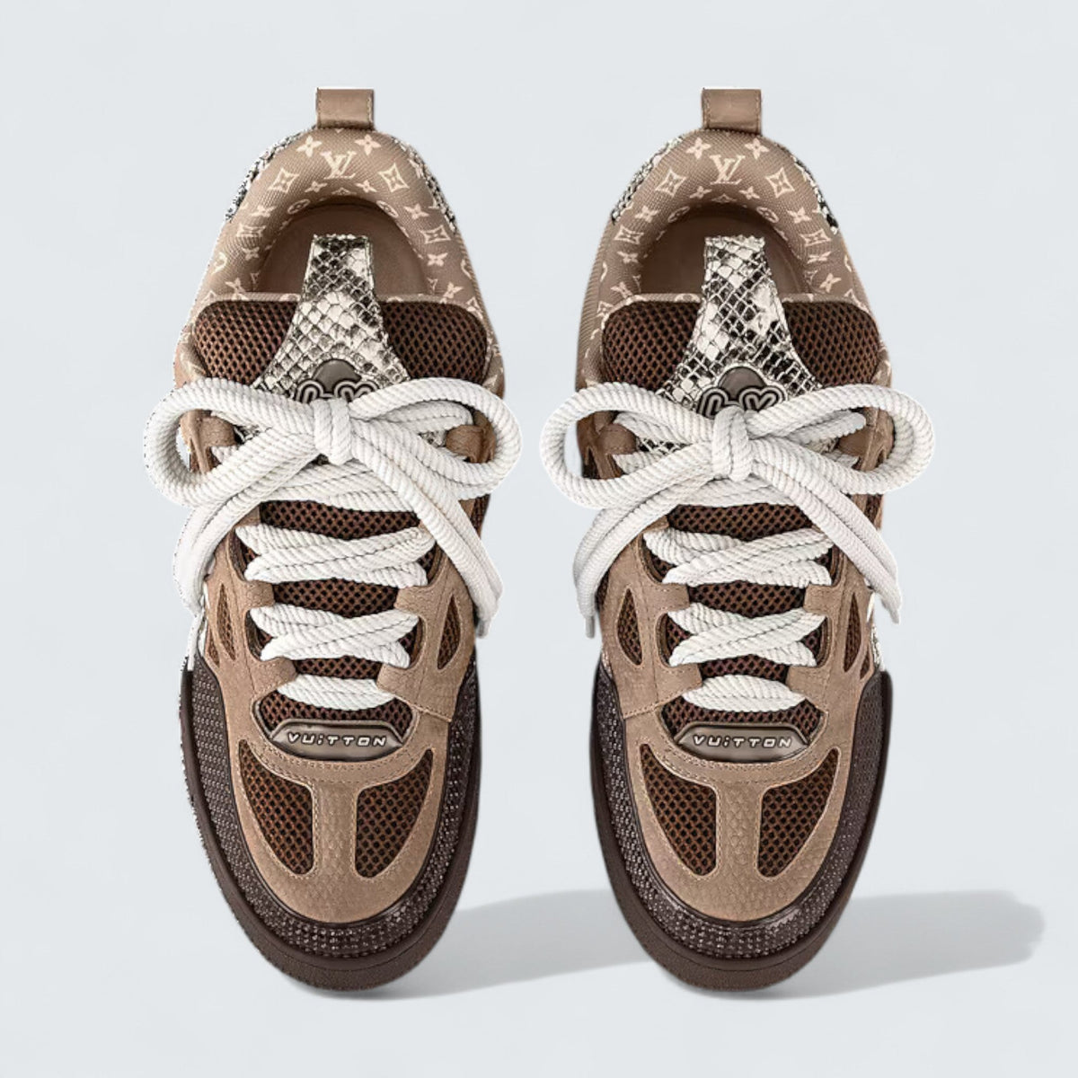 LV Skate Sneaker 'Brown/White'