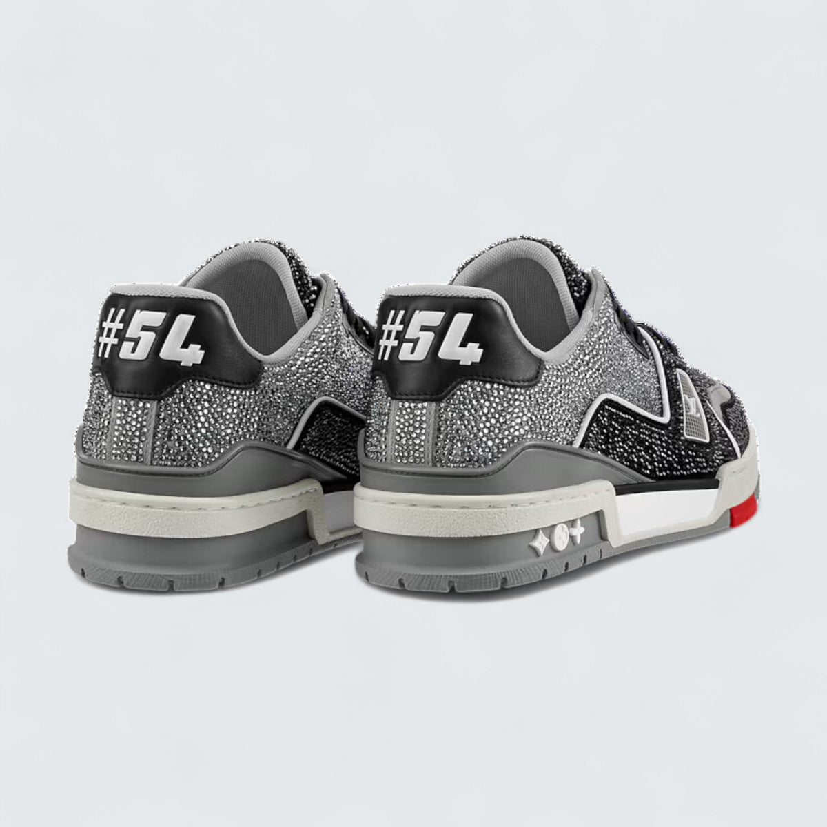LV Trainer Sneaker 'Grey Rhinestones'