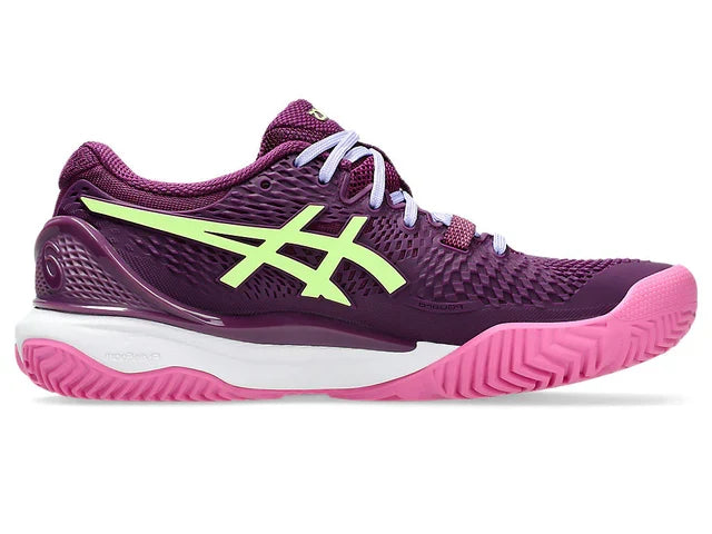 ASICS Gel-Resolution 9 Padel 'Deep Mauve Lime Green'