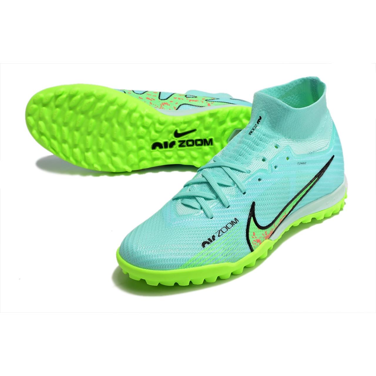 Nike AirZoom Mercurial With socks TF (Turquoise)