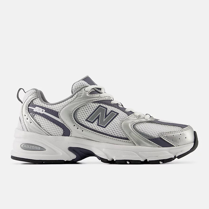 NEW BALANCE 530 SILVER METALLIC with NEPTUNE GREY and WHITE